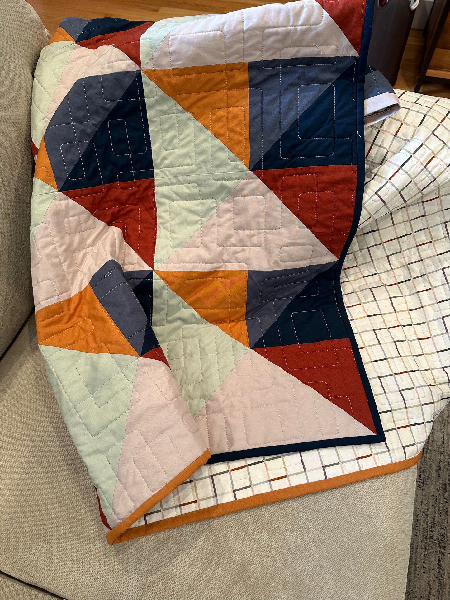 Mitered Quilt Throw Sized