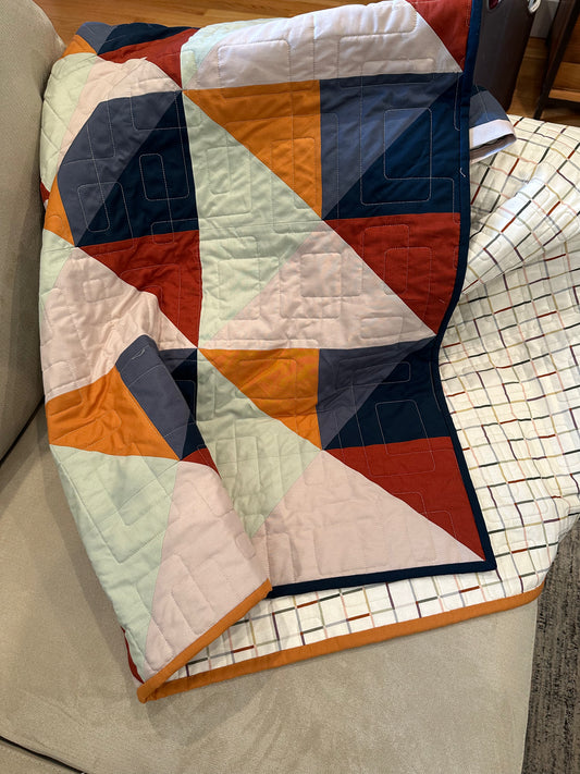 Mitered Quilt Throw Sized