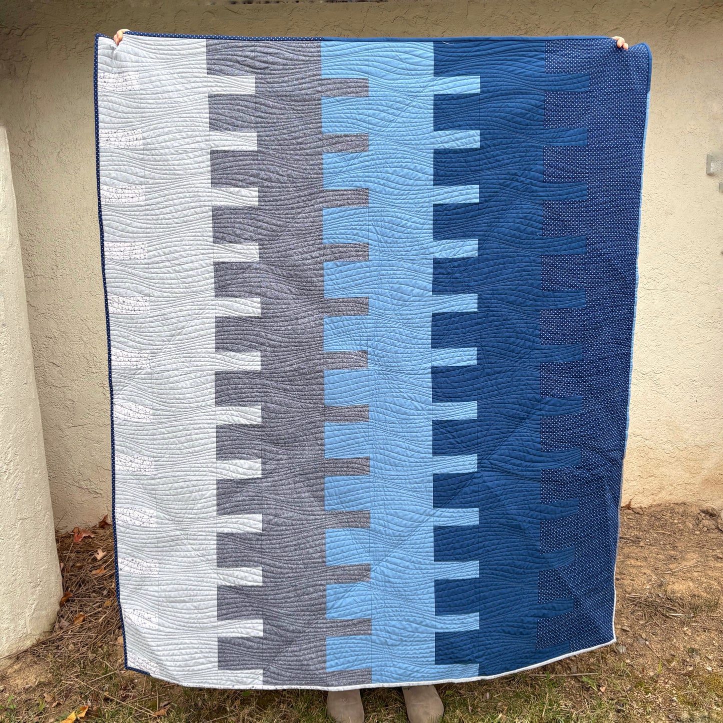 Color Shift Blue Throw Size